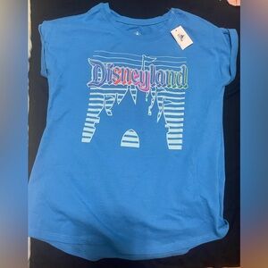 Disney Blue Color Youth Girl DISNEYLAND CASTLE T-shirt Size XL